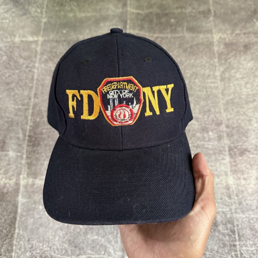 Men's Vintage 90s Kolob FDNY New York Fire Department Twin Towers Adjustable Hat